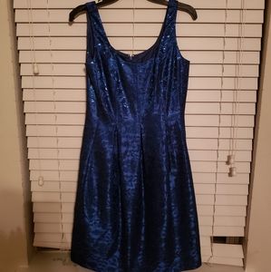 Nine West Sleeveless Zipper back floral lace dress